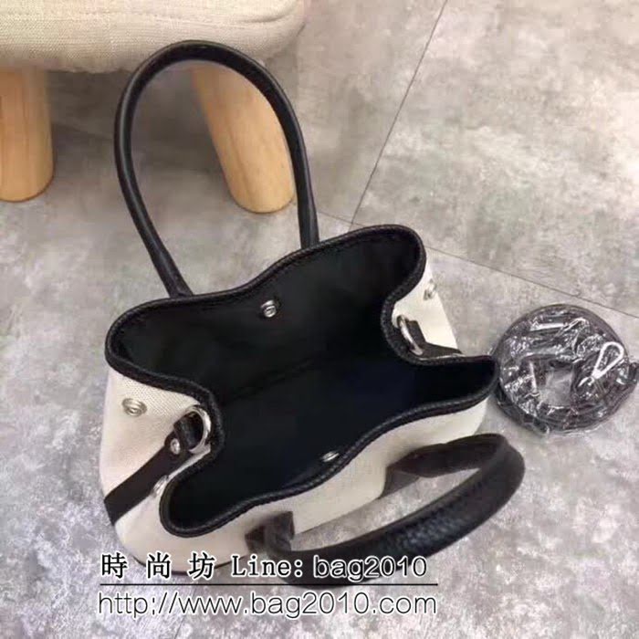 愛馬仕Hermes花園包 全皮配進口帆布手提肩背包 0AM1394
